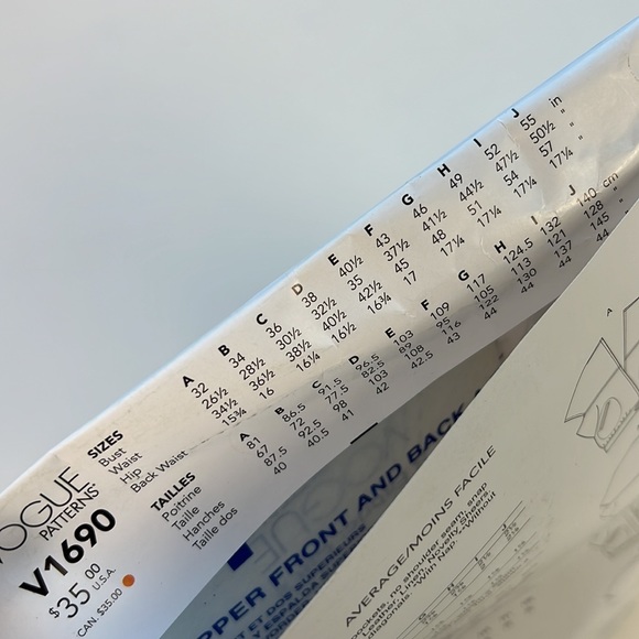 VOGUE PATTERNS V1690 Sewing Pattern All Sizes Cocoon Vest Oversized - New, Uncut - Picture 8 of 9